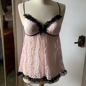 Women’s Pink and Black Lacey Lingerie